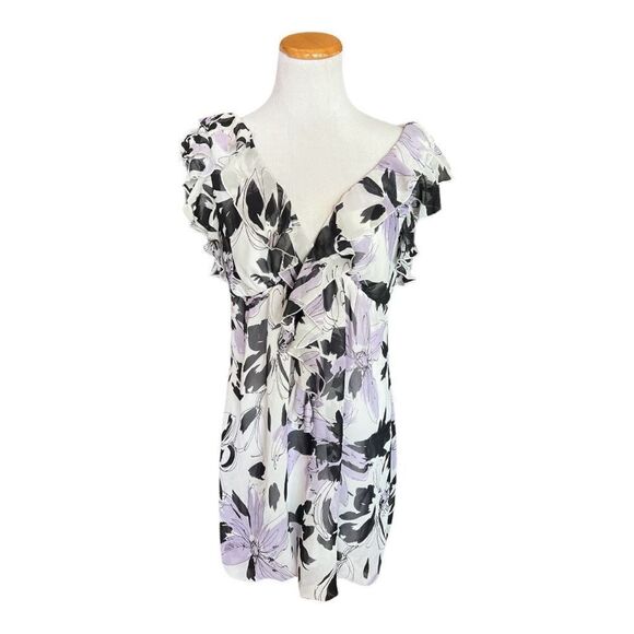 NWT Womens Just for Wraps Floral Flutter Sleeve V Neck Dress  -Sz XL - Picture 1 of 1